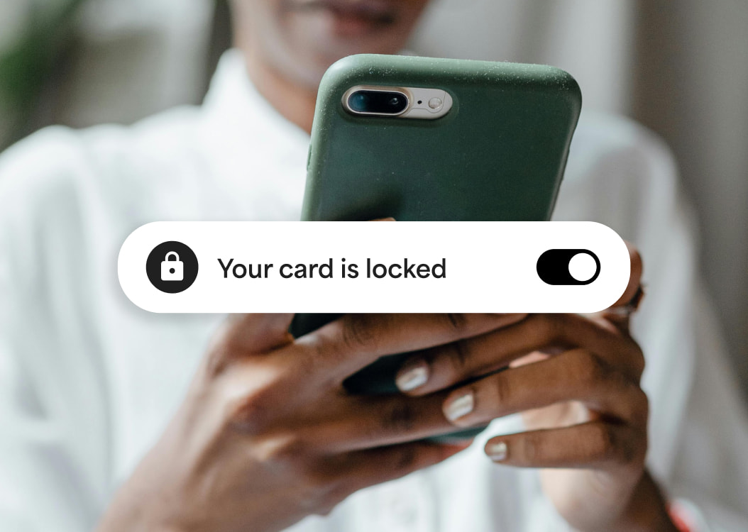 An example toggle interface to lock your card