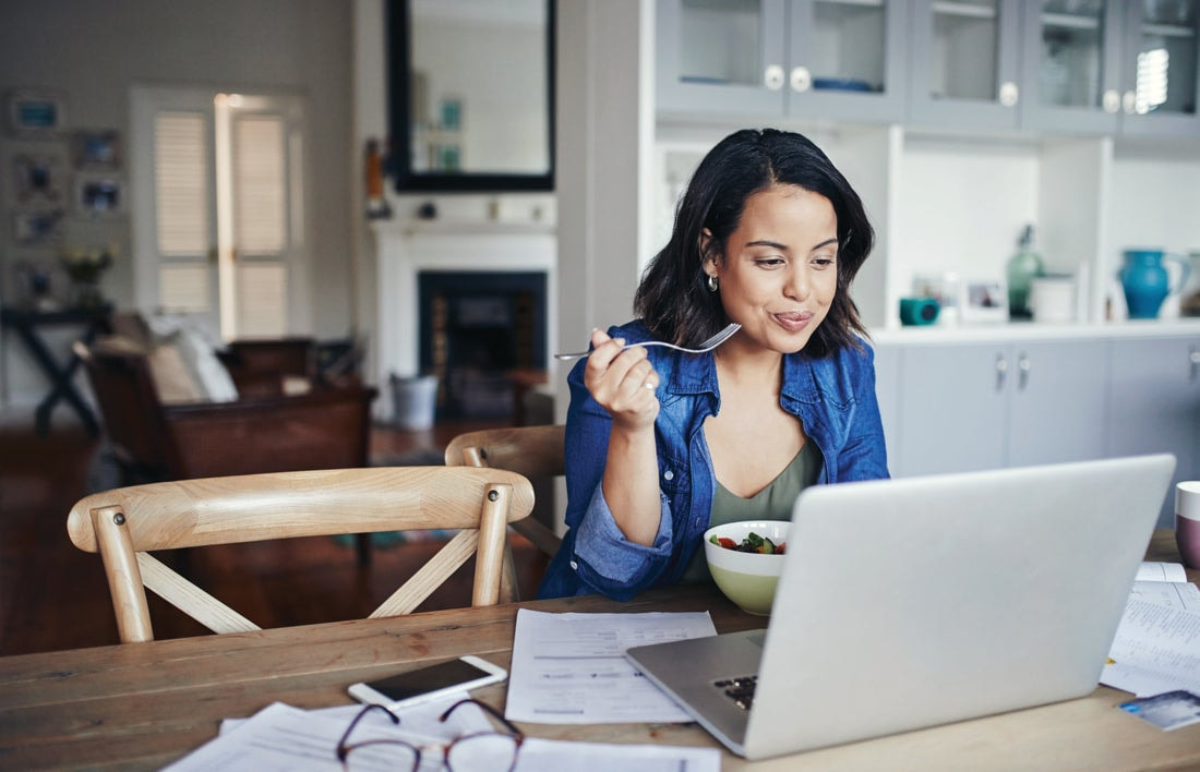 woman checking credit score