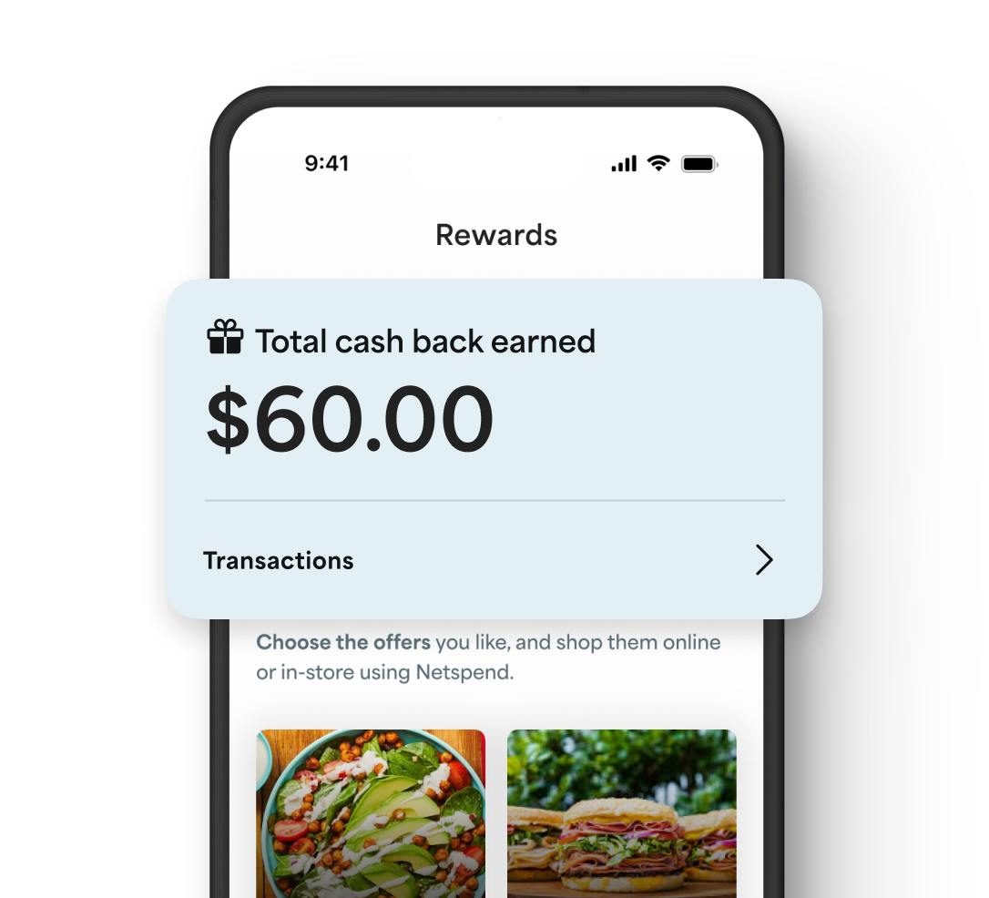 An iPhone showing total cash back earned