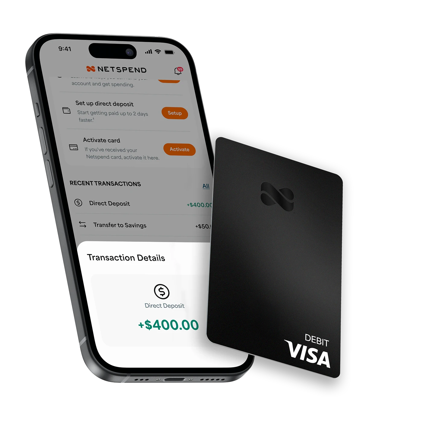 Pay As You Go prepaid debit card from Netspend